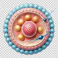 PSD rozwój embrionu wtórna owulacja oocytów na przezroczystym tle