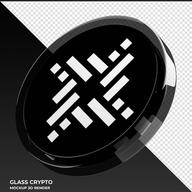 Rsk infrastructure framework rif glass crypto coin 3d illustratie