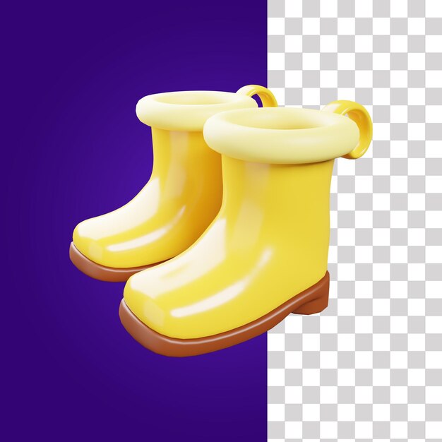 Rubber boots 3d icon 2