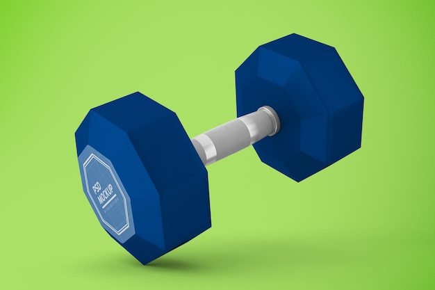 Rubber dumbbell mockup