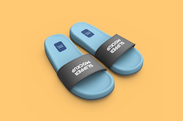 Rubber Flip Flop Slippers Display Mockup