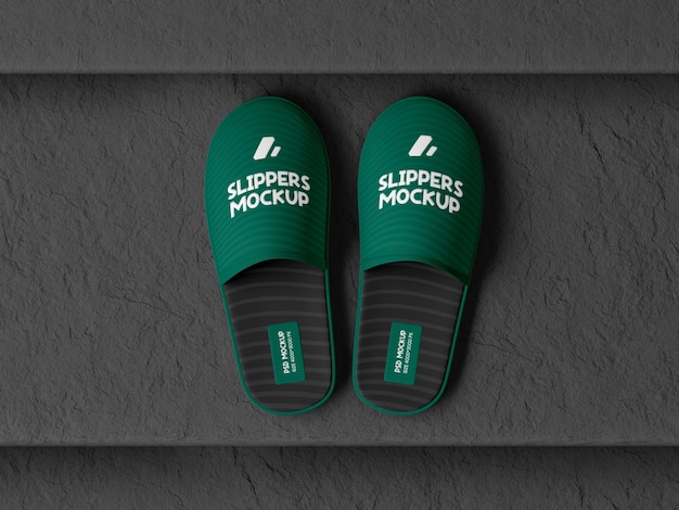 Rubber Flip Flop Slippers Mockup