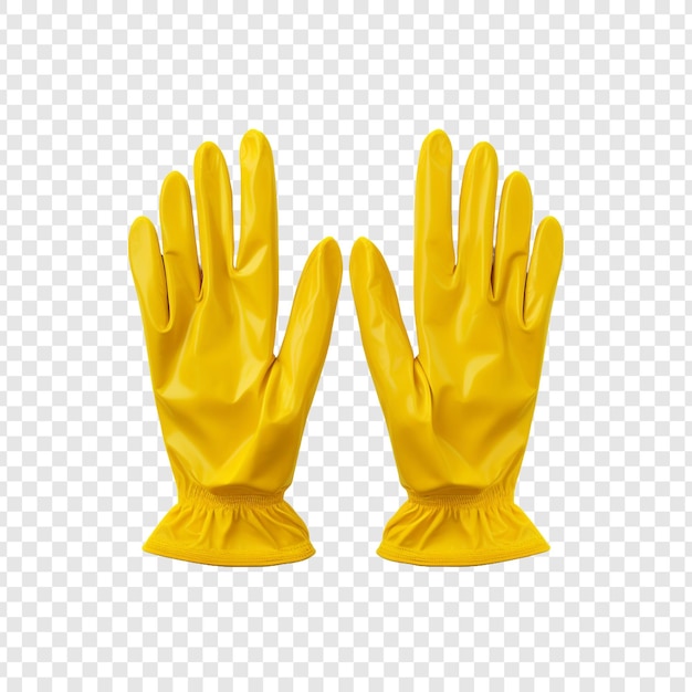 PSD 透明な背景に隔離されたゴム製の手袋