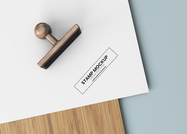 rubber stamp mockup design