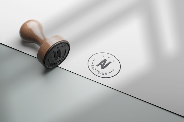 Rubber stamp mockup design