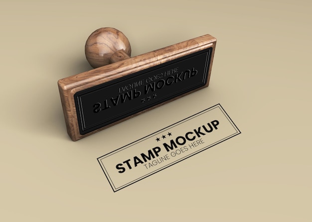 Rubber stamp mockup