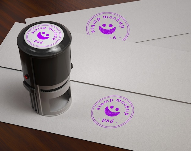 Rubber stamp mockup