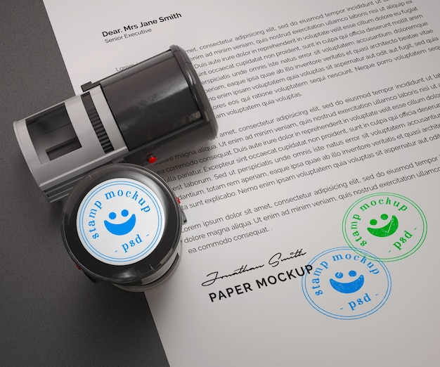 PSD rubber stamp mockup