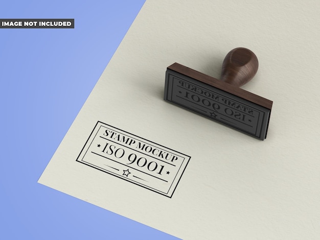 PSD rubber stamp mockup