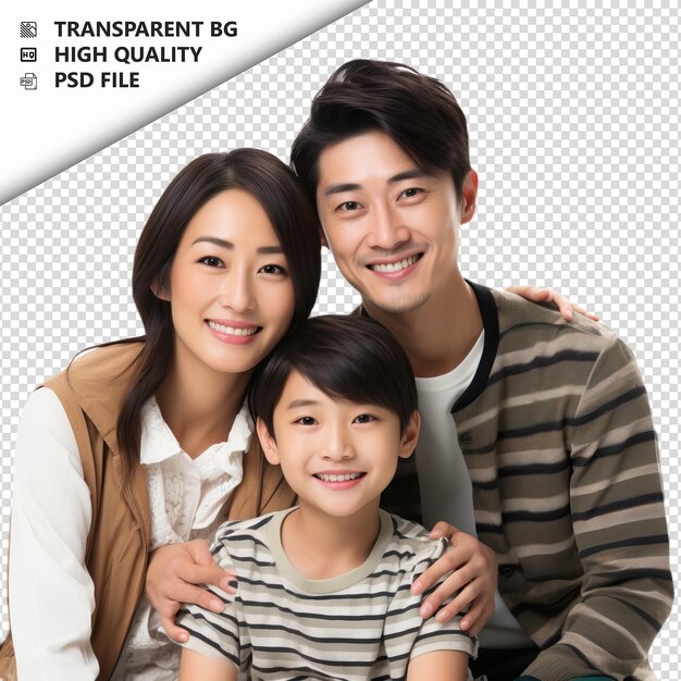 Rude Asian Family Ultra Realistic Style white background