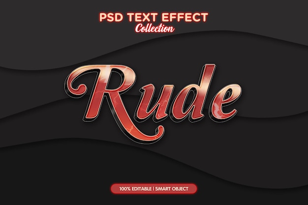 PSD rude text template