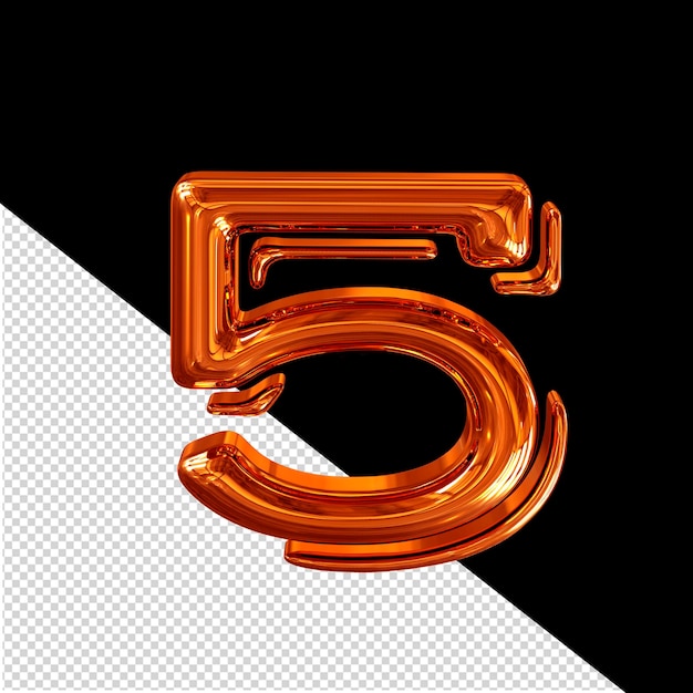 Rudowłosy Symbol 3d Numer 5