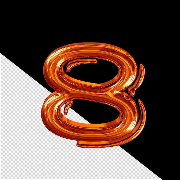 Rudowłosy Symbol 3d Numer 8