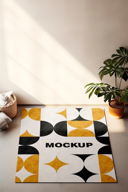 PSD rug tufting mockup