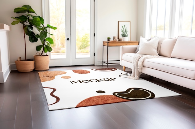 PSD rug tufting mockup