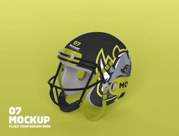 PSD rugby helmet mockup