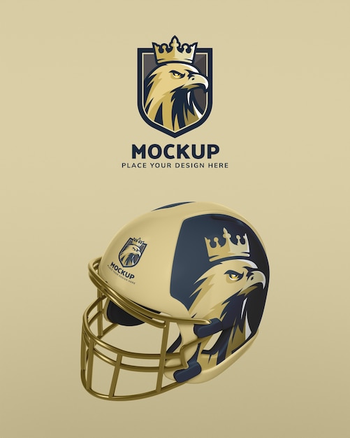 Rugby helmet mockup