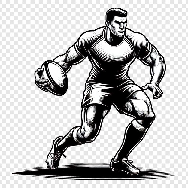 Rugby outline illustrations