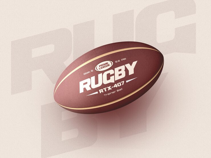 PSD rugbybal branding mockup
