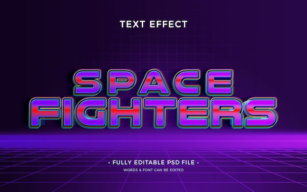 PSD ruimtevechters teksteffectontwerp