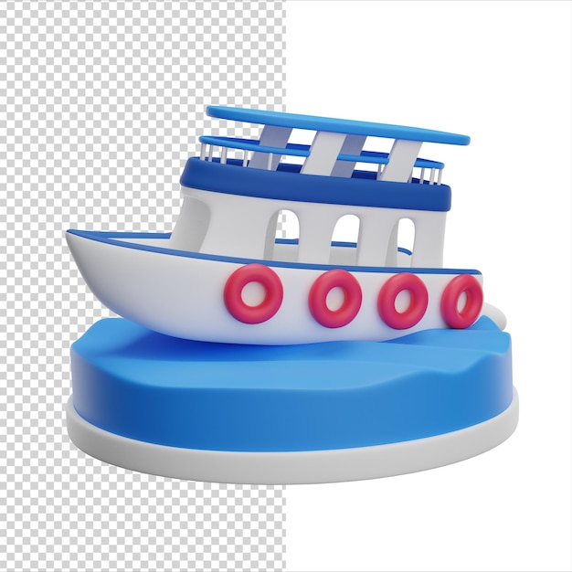 PSD ruise liner 3d render icon