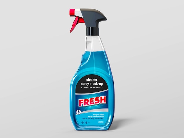 Ruitenreiniger Wasmiddel Spray Mockup-sjabloon