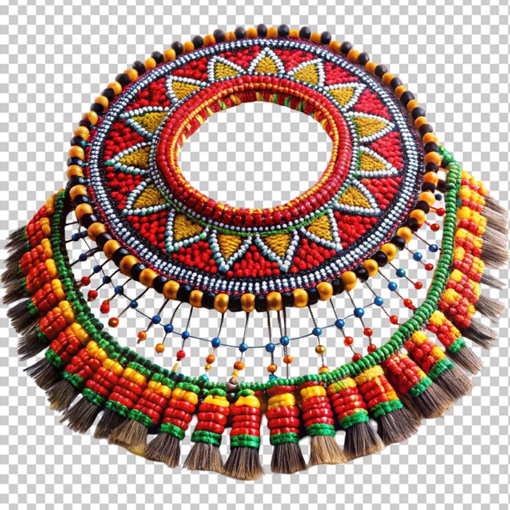 PSD rukai tribal decoration maolin for timkat festival on transparent background