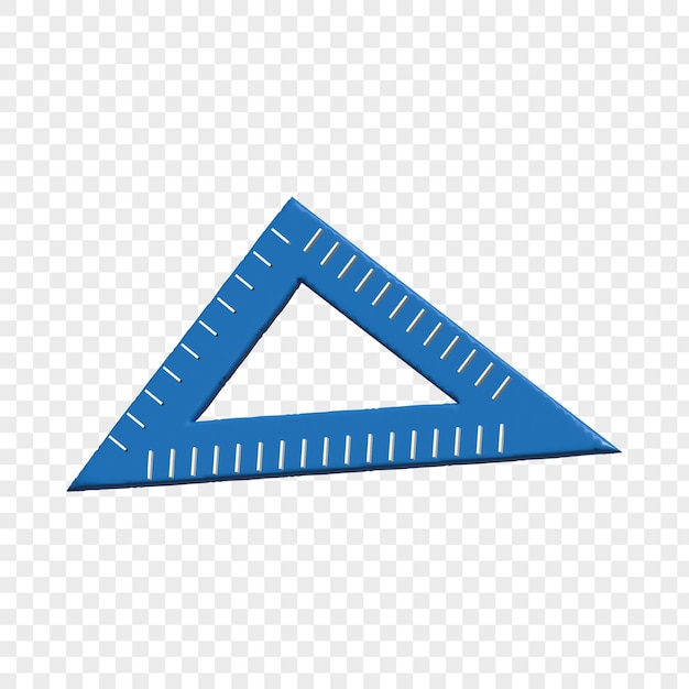 PSD ruler 3d object illustration rendering icon isolated