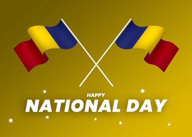 PSD rumuńska flaga element projektowania narodowego dnia niepodległości baner wstążka psd