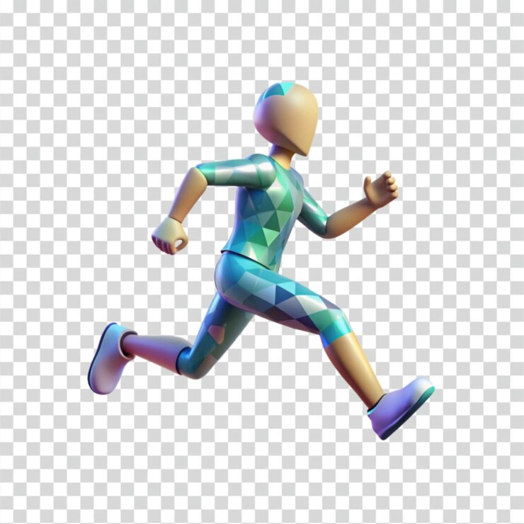 PSD running 3d character