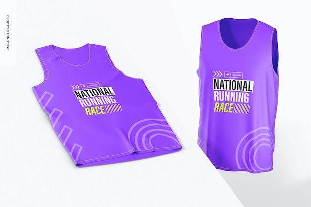running sleeveless mockup