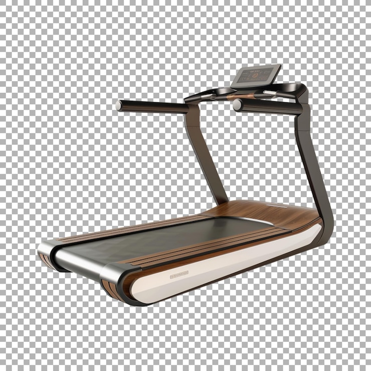 PSD running treadmill on transparent background ai generated