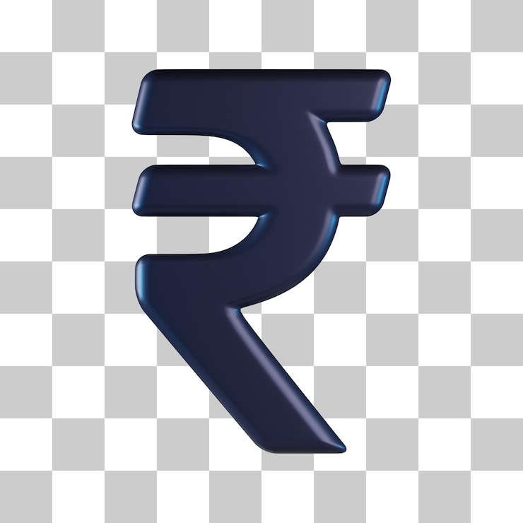 PSD rupee 3d icon