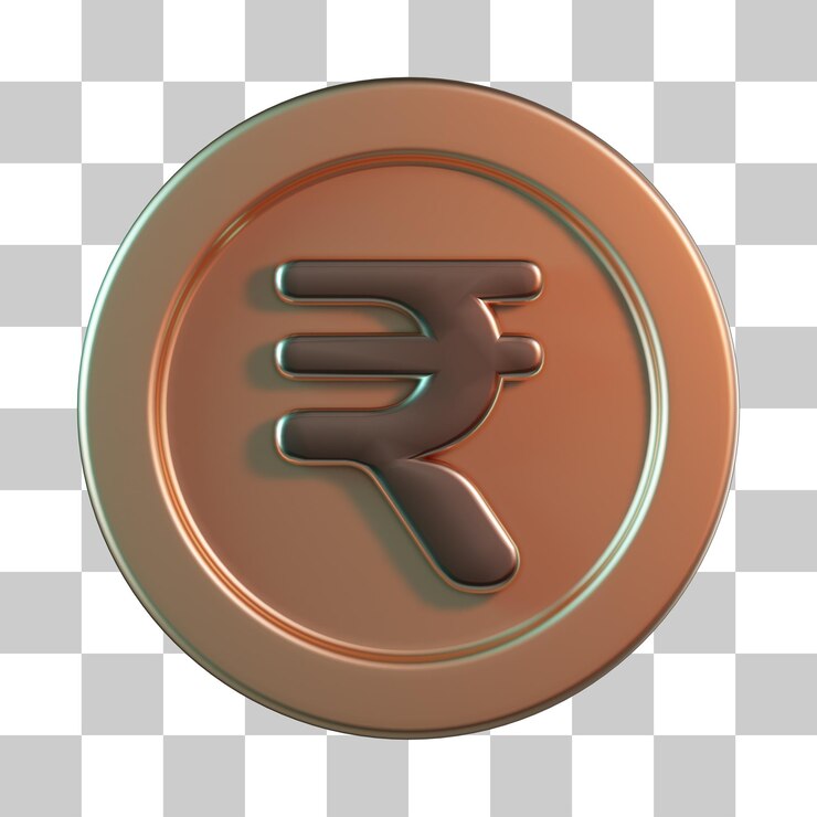 PSD rupee coin 3d icon