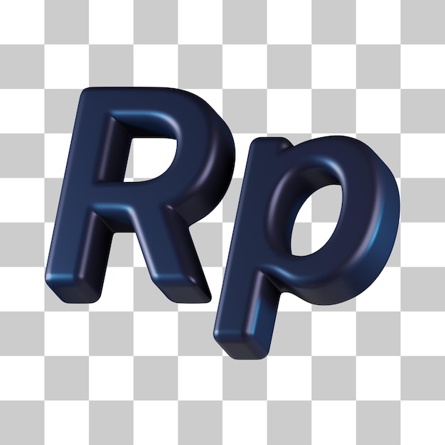 PSD rupiah currency 3d icon