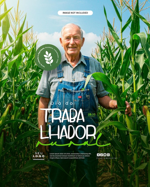 rural workers day may 25 social media editable template