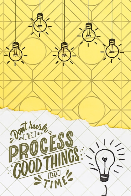 PSD don't rush the process with light bulbs and doodles