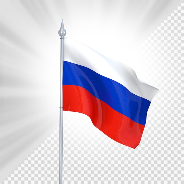 PSD ロシア国旗 3 d レンダリング