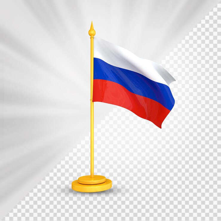 PSD флаг россии 3d визуализация
