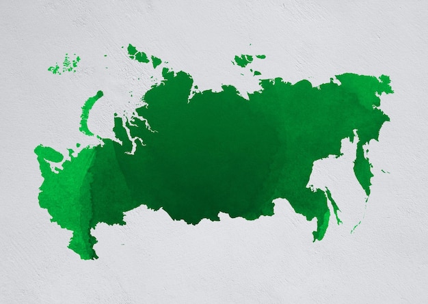 PSD 白い背景の上のロシア地図