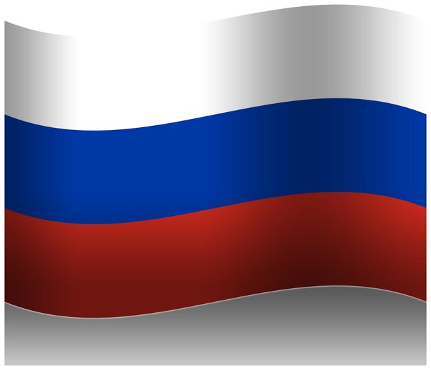 PSD russia wave flag 3d