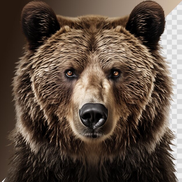 Russian bear isolated on transparent background