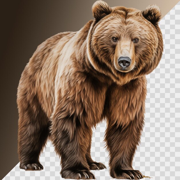 Russian bear isolated on transparent background