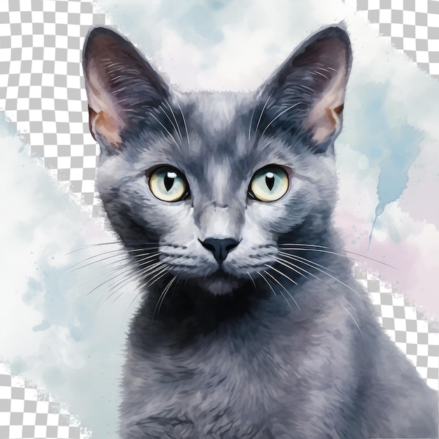 PSD russian cat transparent background