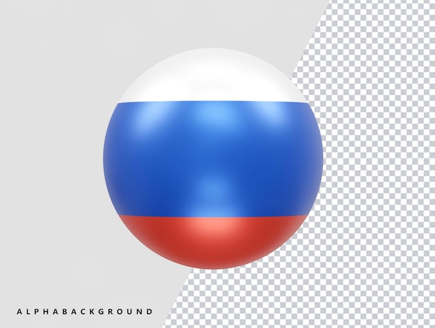 PSD Российский флаг 3d рендеринг