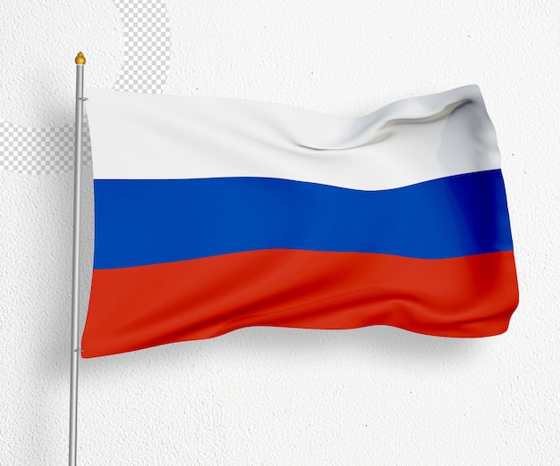 PSD russische 3d geïsoleerde vlag