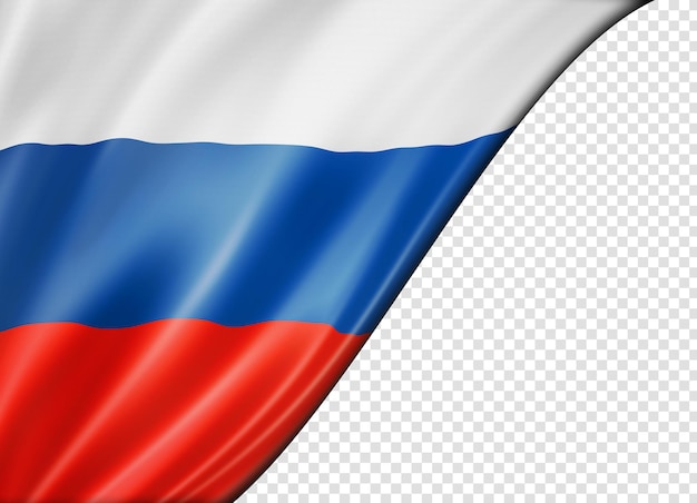 PSD russische vlag geïsoleerd op witte banner