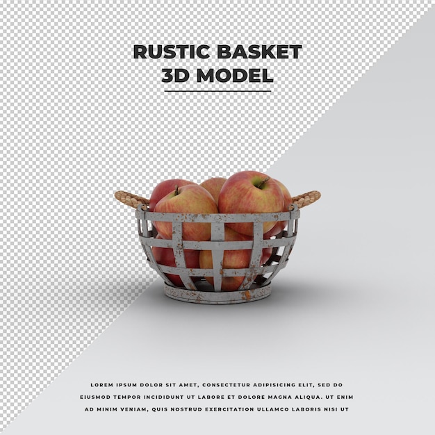 PSD rustic basket