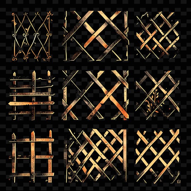 Rustic Farmhouse Style Trellises Pixel Art Z Distressed T Creative Texture Y2k Neon Item Designs