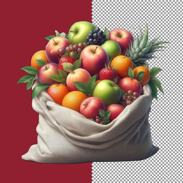 PSD rustic fruit bounty png